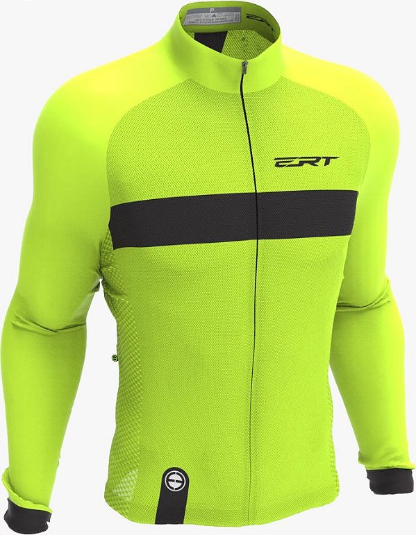 Camisa Manga Longa Ciclismo Ert New Tour Strip Green