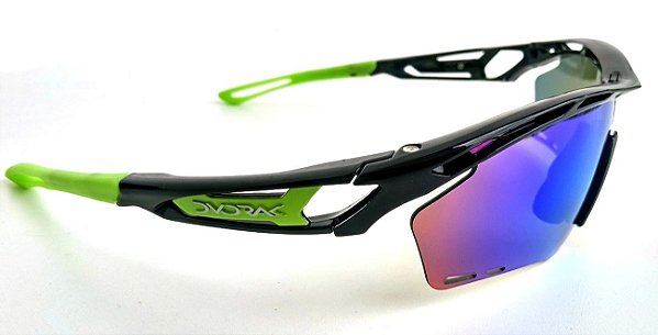 Óculos Ciclismo Dvorak One Verde 3 Lentes Padrão Rudy