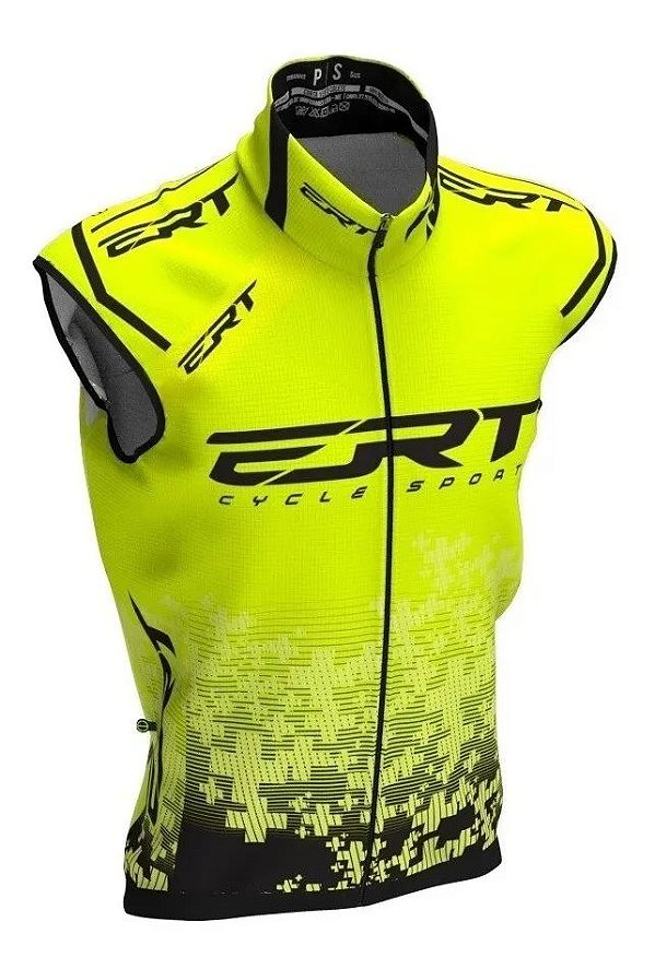 Colete Corta Vento Bike Ert Team Amarelo Novo Ciclismo MTB
