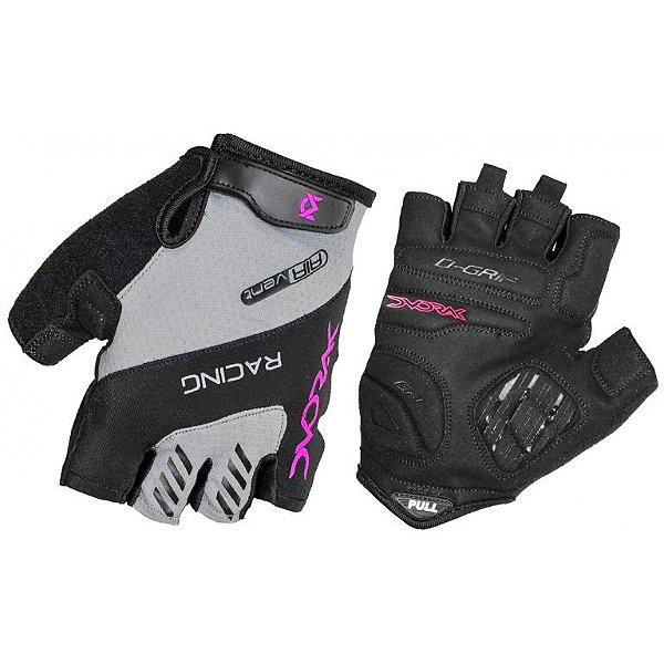 Luva Ciclismo Dedo Curto Gel DVORAK DK8845 Racing Rosa MTB