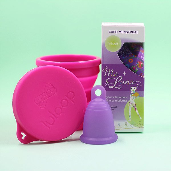 Kit Coletor Menstrual e Copo Esterilizador Lavanda para Coletor