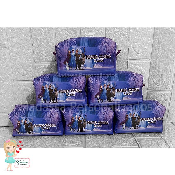 Necessaire Personalizadas - Modelo Box -   15 unidades - Frozen