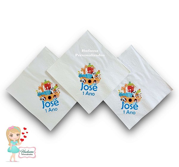 Guardanapos em Papel Personalizados  - 100 UNIDADES