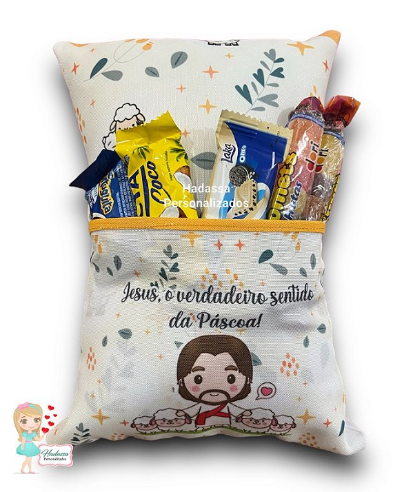 Almofada Páscoa com Bolso para chocolates