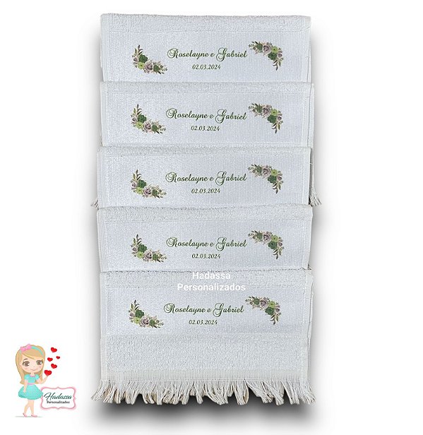 Toalhinhas de lavabo - personalizadas -  10 unidades - casamento