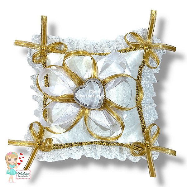 Almofada para anel de debutante ou alianças