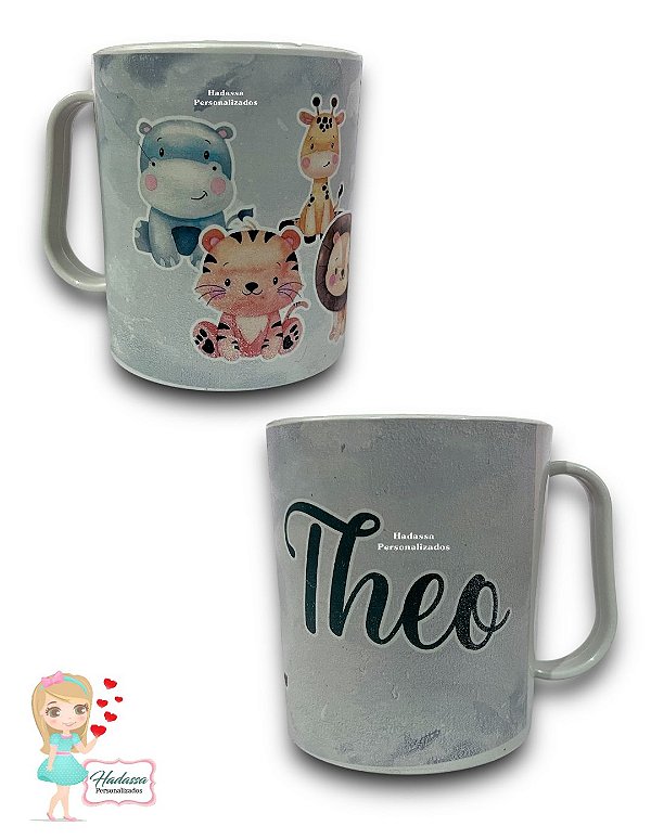 Caneca em plástico - escolar ou para Creche - Infantil