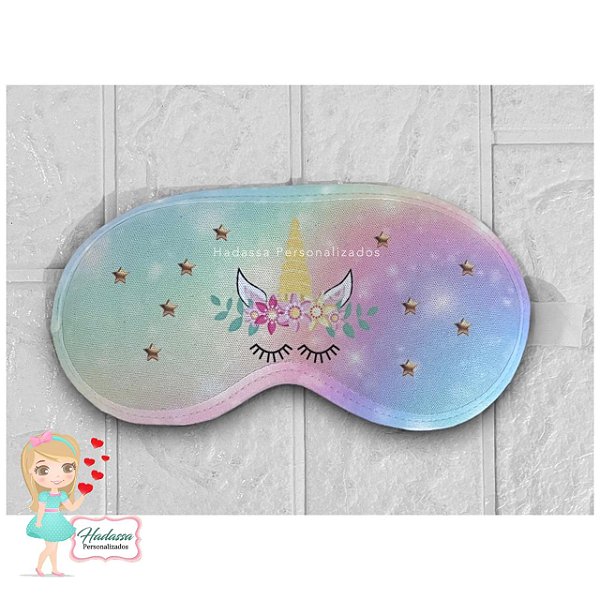 Tapa olho - Máscara de dormir - Máscara descanso Unicornio