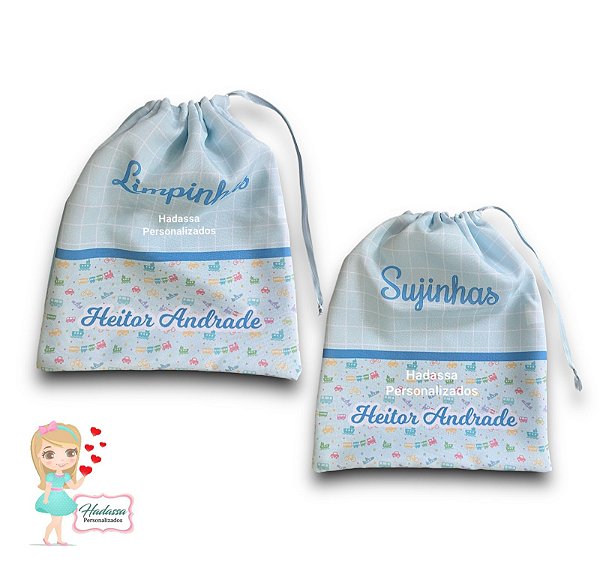Saquinho - Sacolinha Roupa Suja e Roupa Limpa