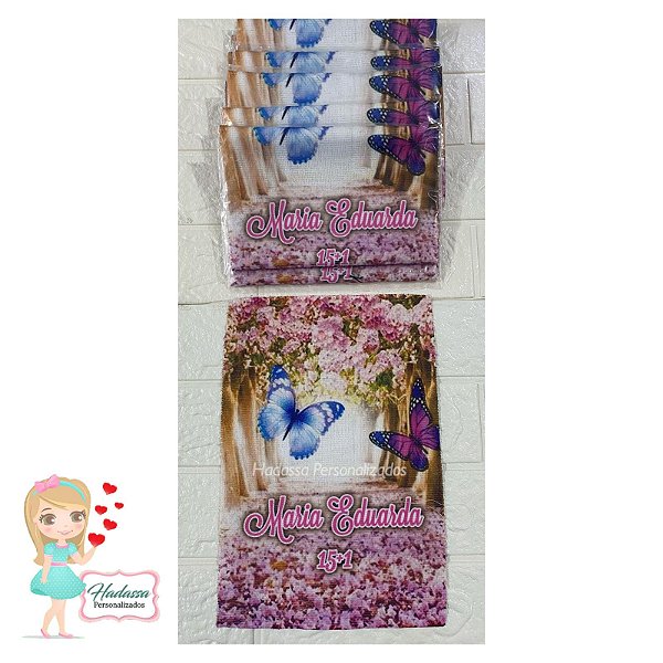 Toalhinhas Personalizadas - Tamanho 29 x 18 - Pintura Total - 10 UNIDADES