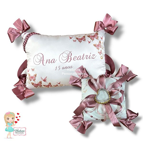 Almofada Para levar sapato e Anel de debutante -