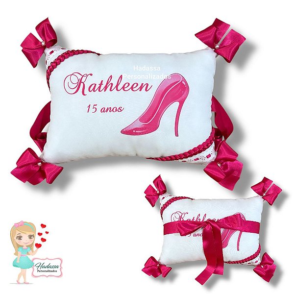 Almofada para sapato de debutante - Personalizadass