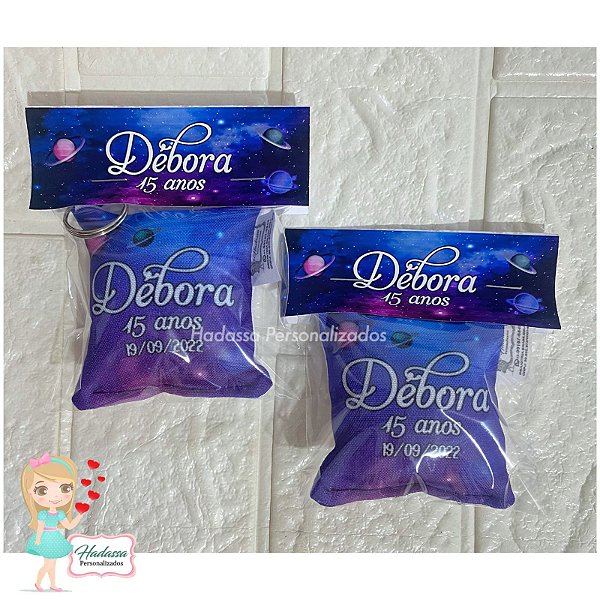 Almochaveiros Personalizados - 7 x 7 - kit 20 unidades- Tema Galáxia