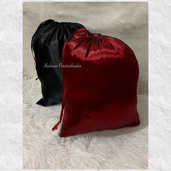 Saquinhos em cetim - Liso -  kit 10 unidades - 25 x 35