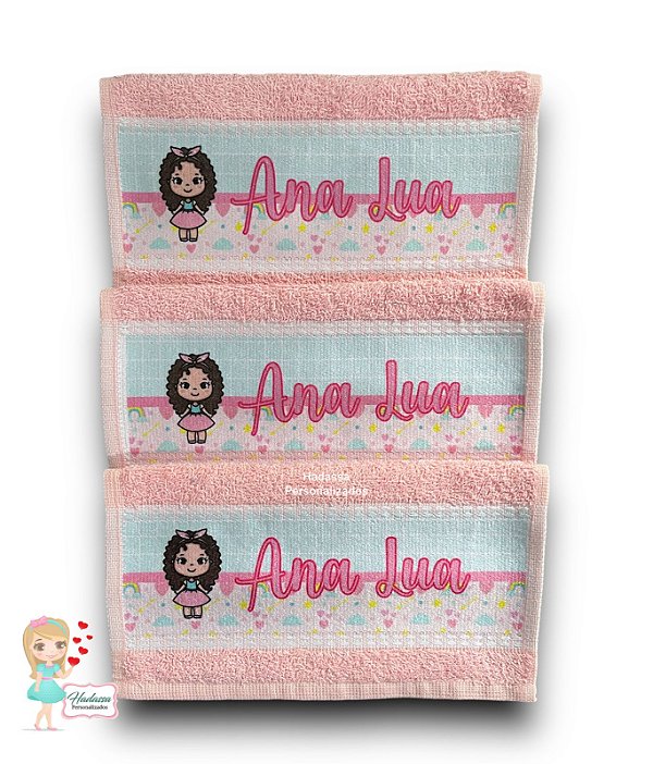 Toahinhas de lavabo - personalizadas -  kit com 10 unidades - 29 x  45