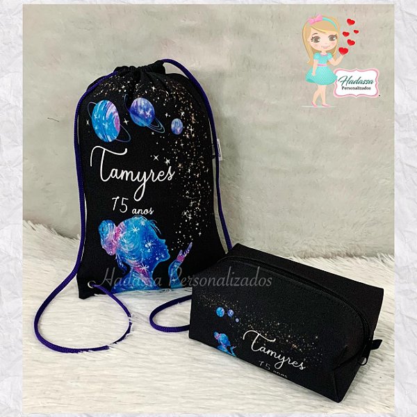 Mochilinha + Necessaire estojo box - Kit com 10 unidades