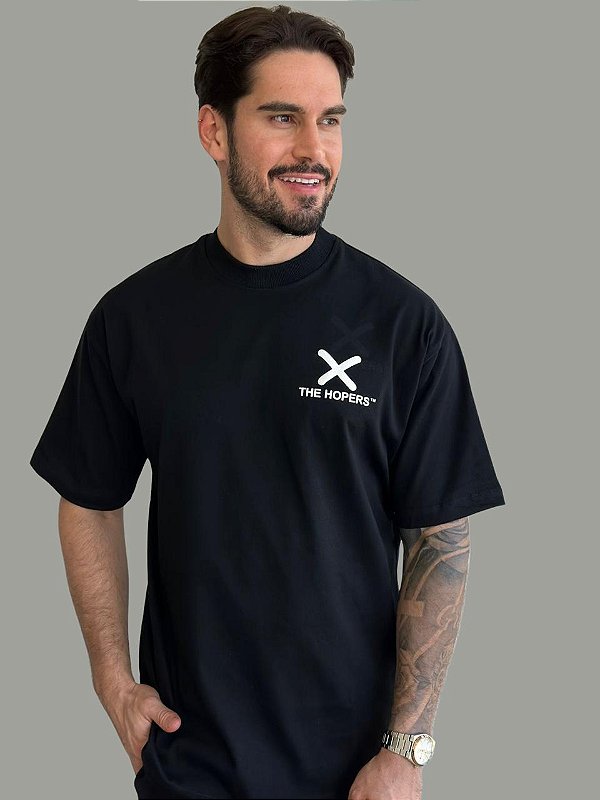 Camiseta TH Over The Box Preto