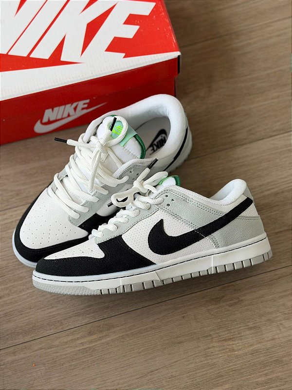 DUNK LOW SB CINZA/ BCO/ PTO