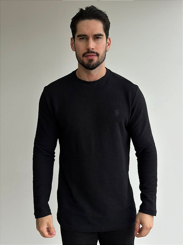 Sueter Pleats Preto