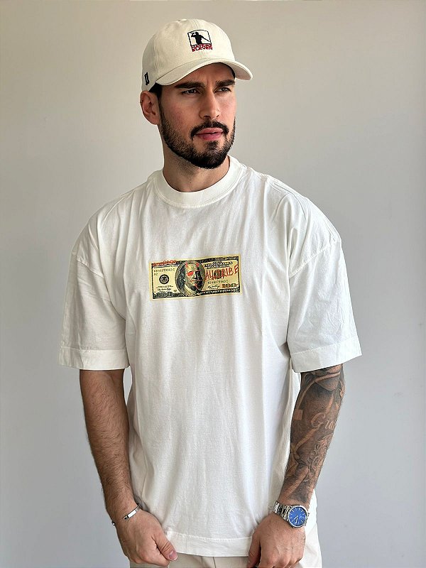 Camiseta Alltribe T-Shirt Over Make Money Off White