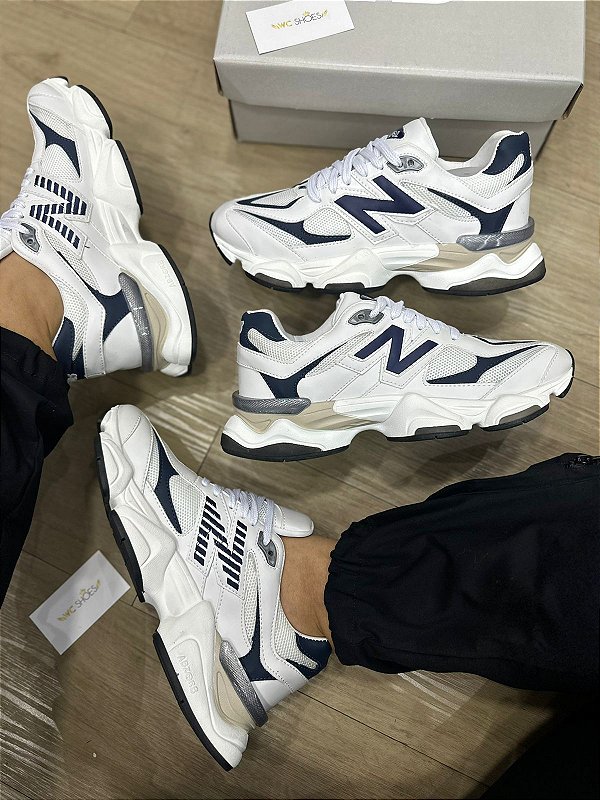 NB 9060 BCO/ AZUL MARINHO