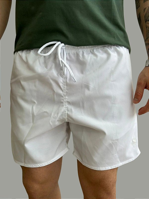 Shorts Acostamento Elastano Branco