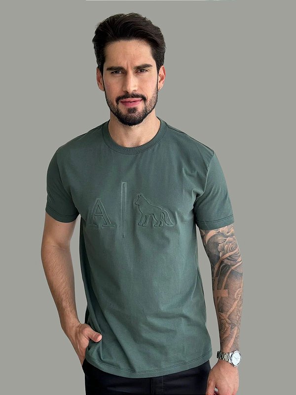 Camiseta Acostamento Casual High Relief Verde