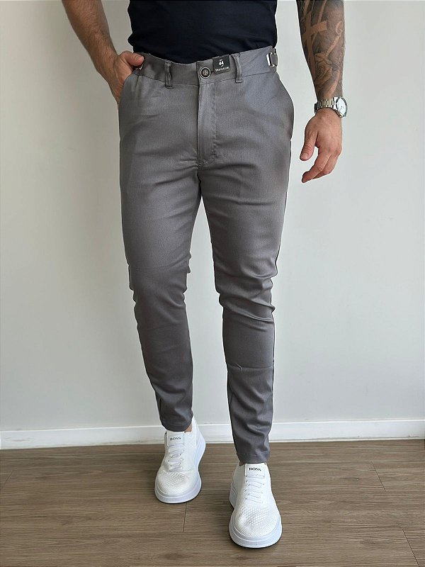 Calça Fb Exclusive Alfaiataria Reg. Cinza