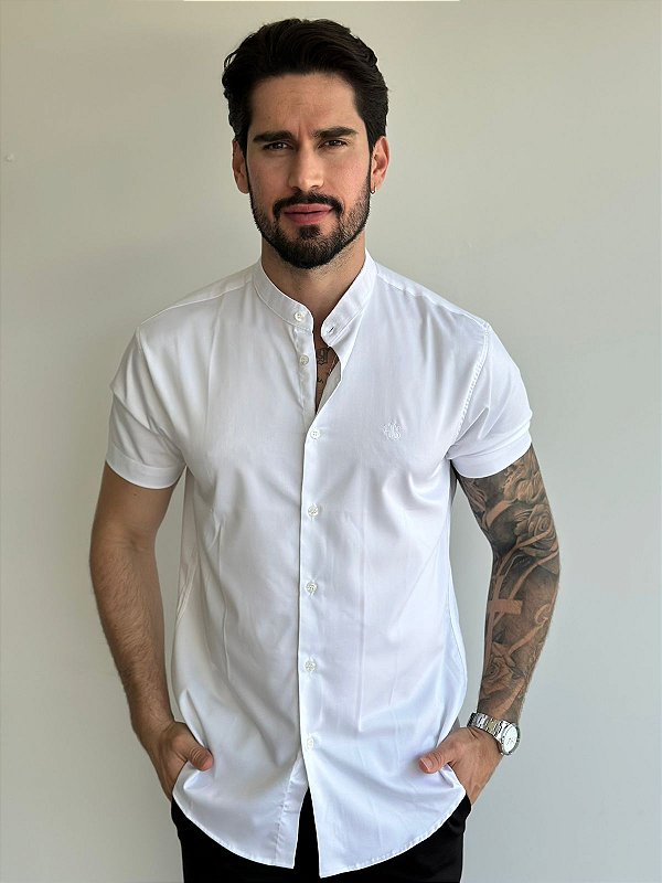 Camisa Curta Fb Exclusive Padre Bamboo Branca