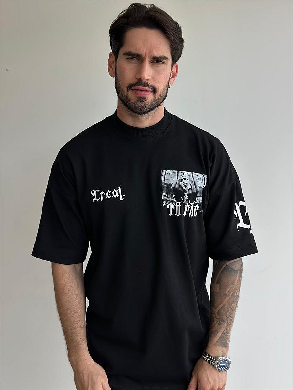 Camiseta Creat 2PAC STREET Preta