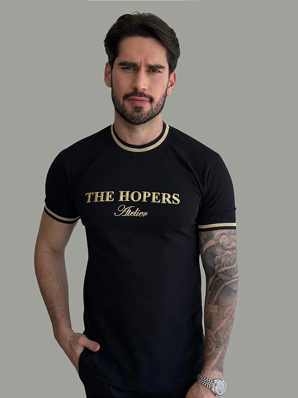 Camiseta Slim Fit Gold The Hope Preta