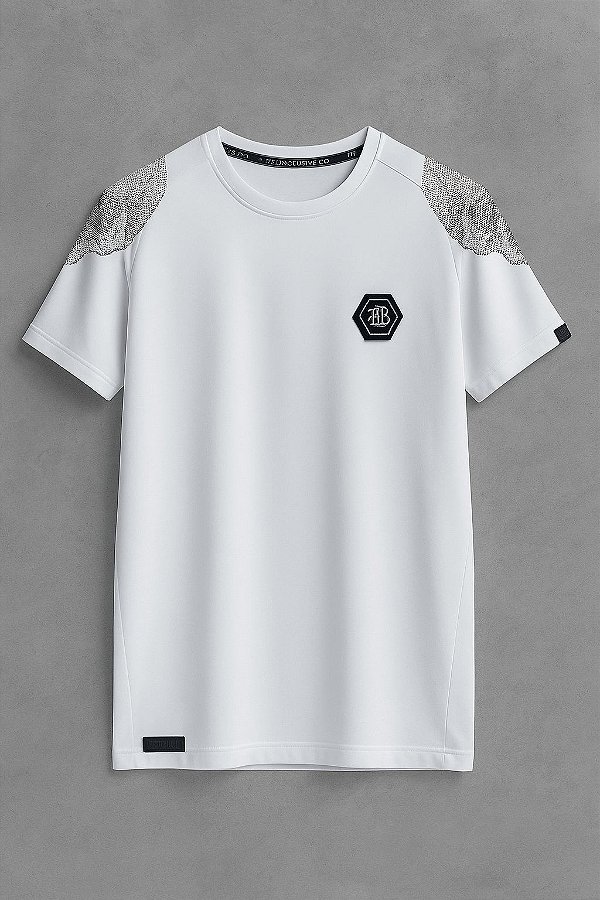 Camiseta Long FB EXCLUSIVE Skulls Strass Branca