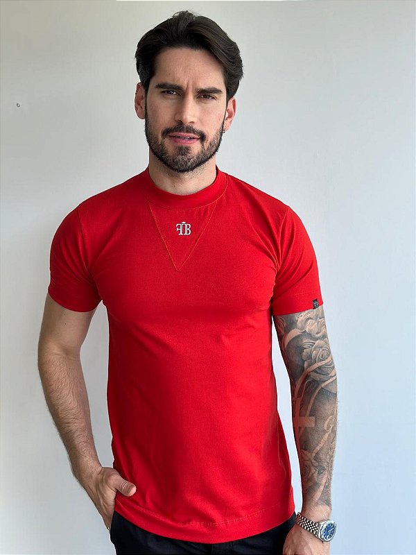 Camiseta Long FB EXCLUSIVE Basic Logo Vermelha