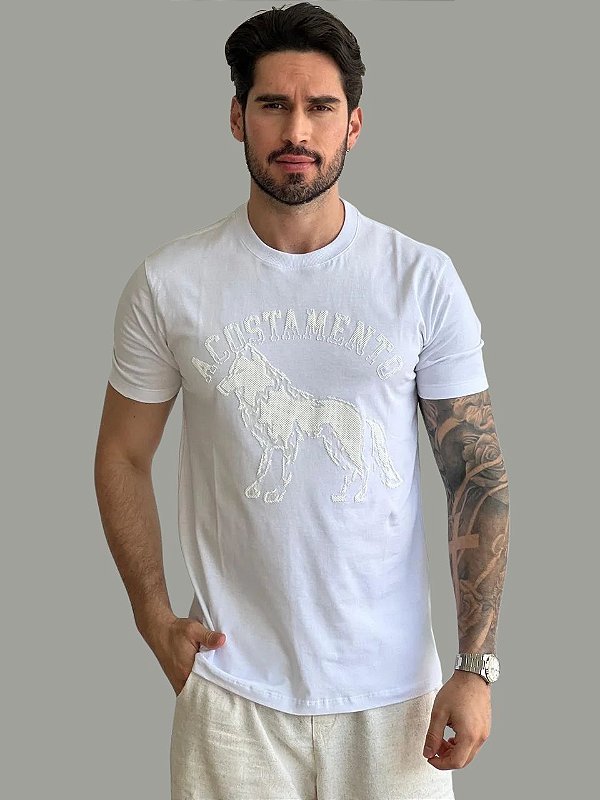 Camiseta Acostamento Casual Branca