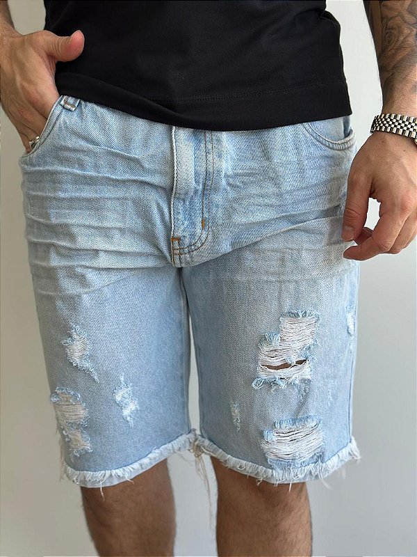 Bermuda DGN Jeans Claro Destroyd