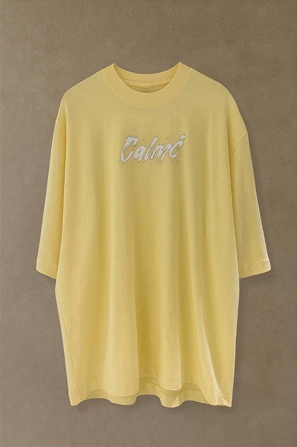Camiseta Over Calmô Club Amarela
