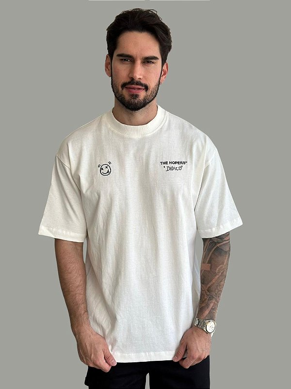Camiseta Over Forgive Off White