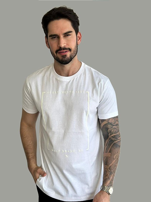 Camiseta Acostamento Casual Square Off White