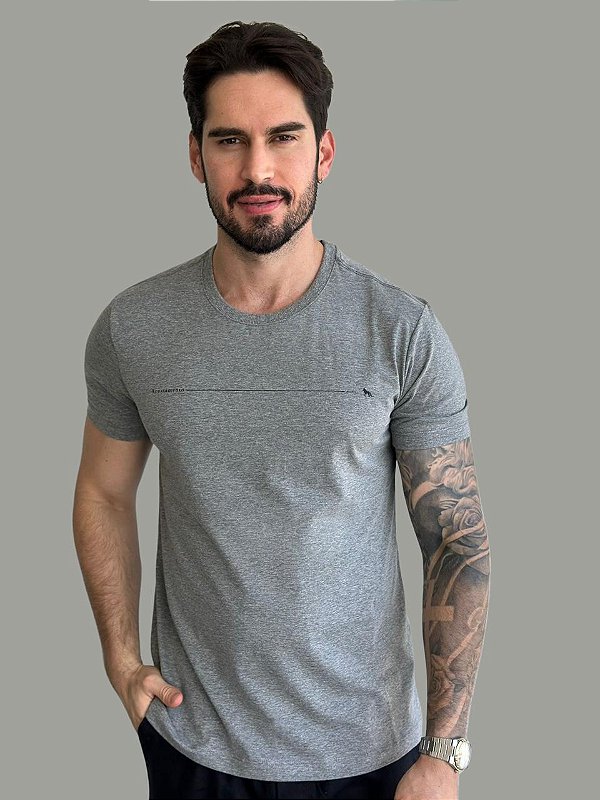 Camiseta Acostamento Casual Wolf 093 Mescla