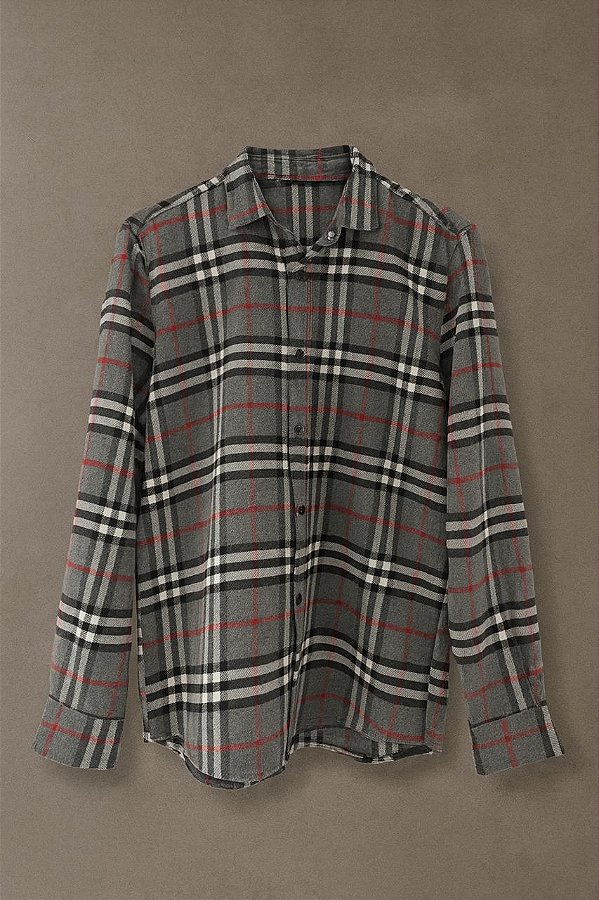 Camisa Xadrez Cinza