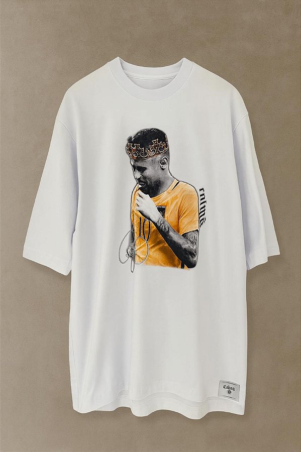 Camiseta Over Calmô Neymar Branca