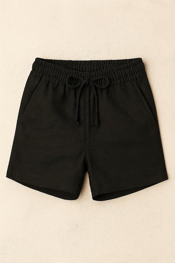 Shorts Fb Exclusive Linho Preto