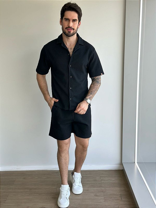 Conjunto Fb Exclusive Botão Preto