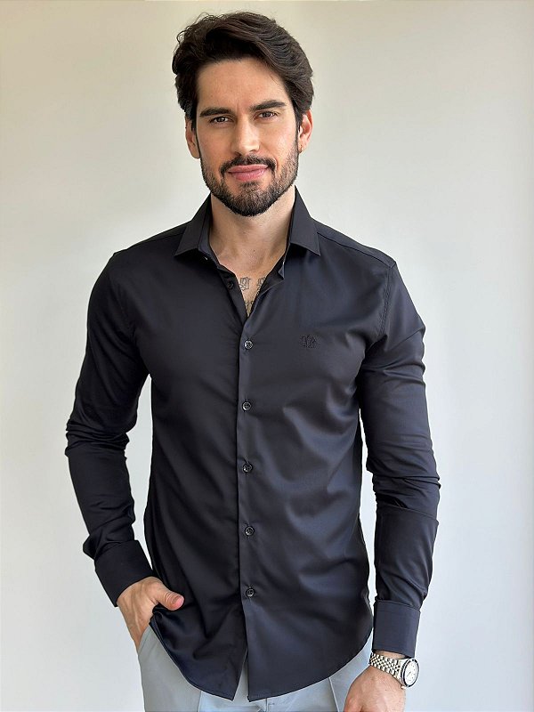 Camisa Fb Exclusive Manga Longa Preta