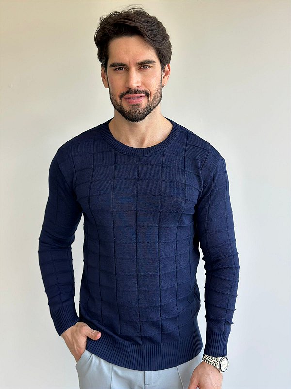 Suéter Fb Exclusive Tricot Azul Marinho