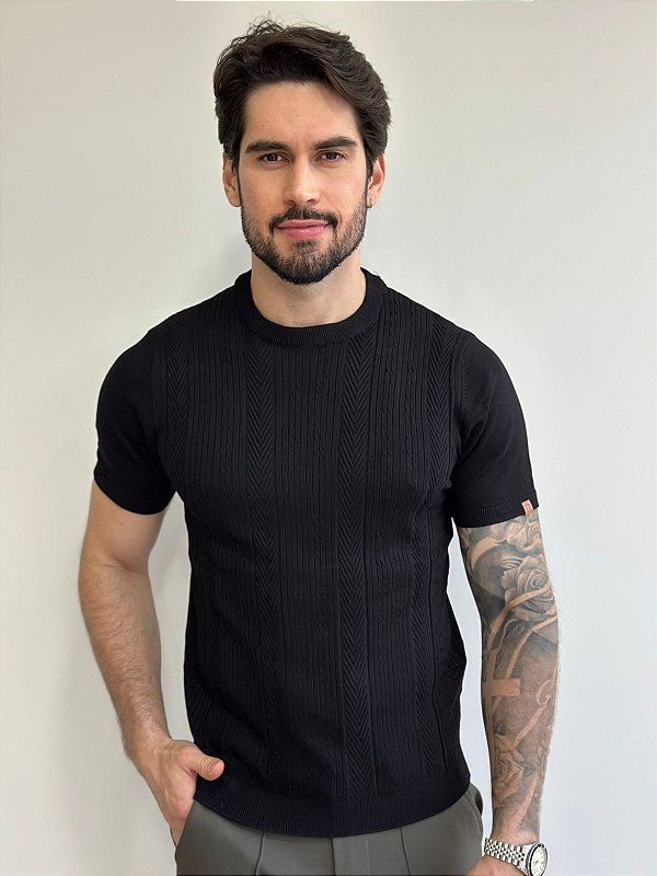 Camiseta Fb Exclusive Tricot Texture Preto
