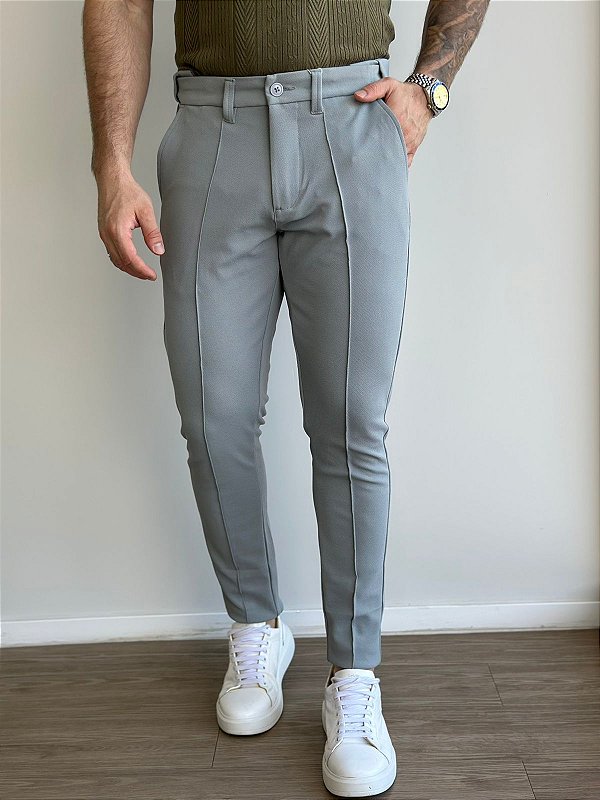 Calça Fb Exclusive Italia Friso Cinza