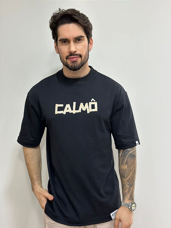 Camiseta Oversized Calmô Tape Preto