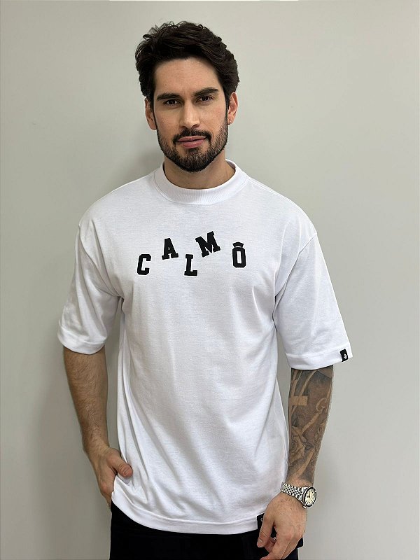Camiseta Oversized Calmô Confused Branco