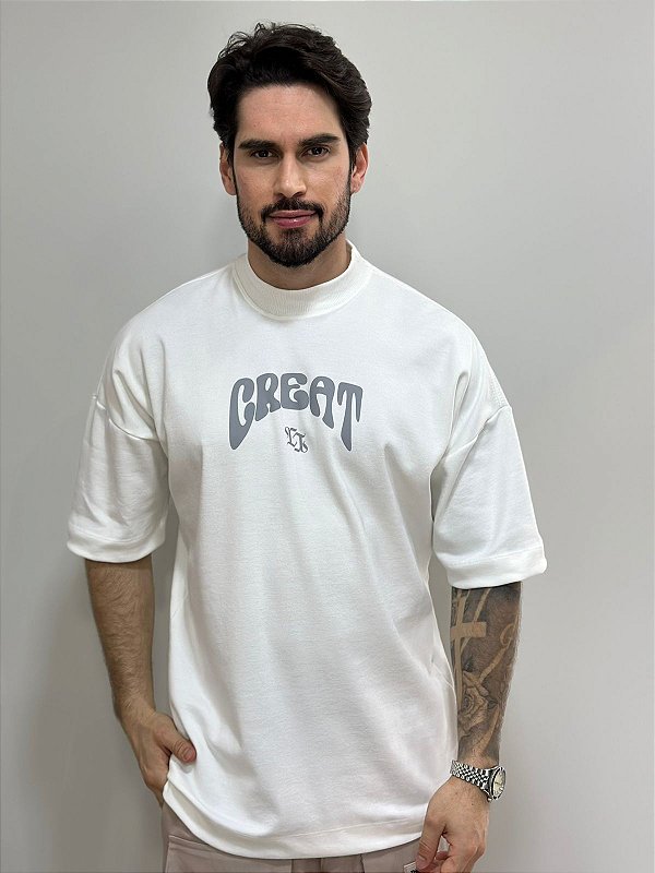 Camiseta Oversized Creat Elegance Off White